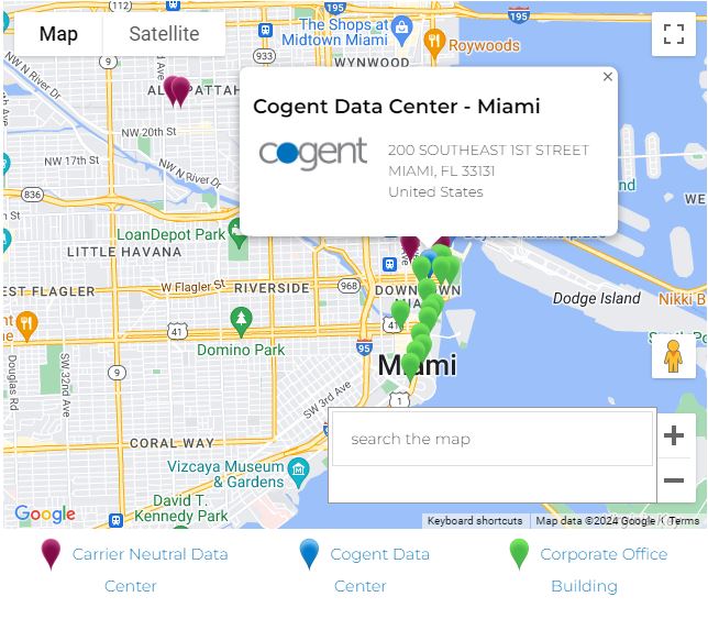 map of miami